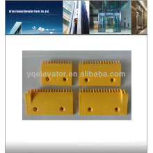 Plaque de peigne d&#39;escalator, plaque en peigne en plastique, plaque de peigne jaune